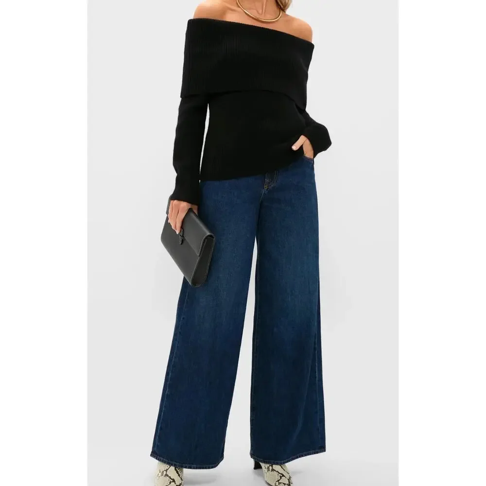 Tuckernuck Off Shoulder Wool Sweater Black Size XXL NEW